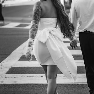 Stylish White Strapless Dress